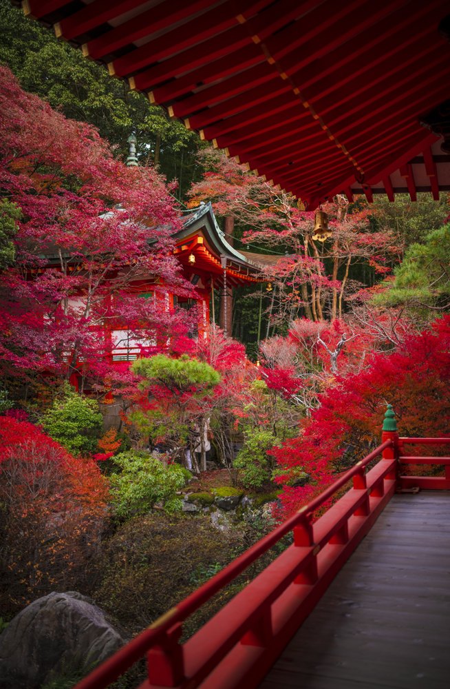 Bishamondo Temple in Kyoto (autumn)