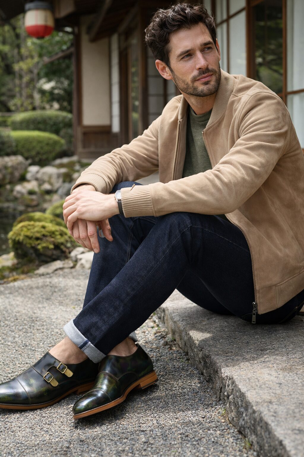 Yamabukikasane palette — yamabuki yellow with embedded greens and pale tones